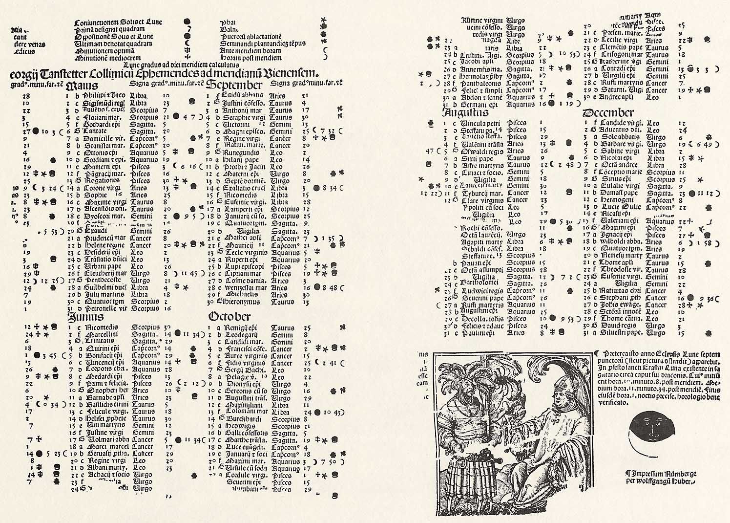 Artist Huber, Wolfgang, Title Kalender mit der Darstellung eines Bischofs
