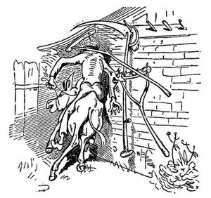 Vetter Franz auf dem Esel