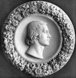 Wilhelm Heinrich Wackenroder (Reliefdarstellung auf einem Marmortondo von Christian Friedrich Tieck)