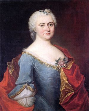Luise Adelgunde Victoria Gottsched (Gem�lde von Elias Gottlob Haussmann, um 1740)