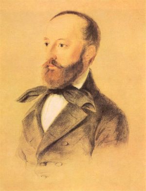 Gottfried Keller (Pastell von Ludmilla Assing, 2. Mai 1854)