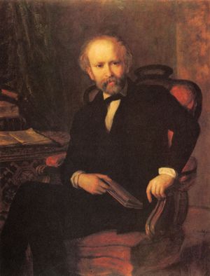 Friedrich Hebbel (Gem�lde von Karl Rahl, 1855) 