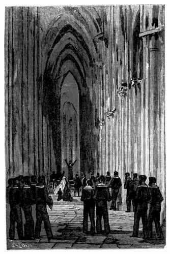 Einsegnung der Theilnehmer an der Fahrt. (S. 41.)