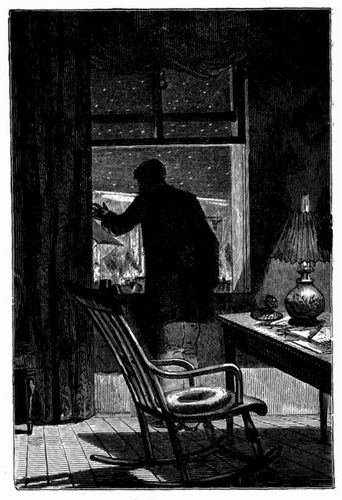 Der Pr�sident Barbicane am Fenster. (S 116.)