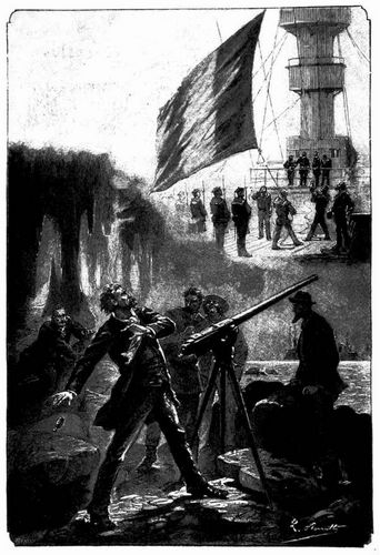 Vor der Flagge des Vaterlands