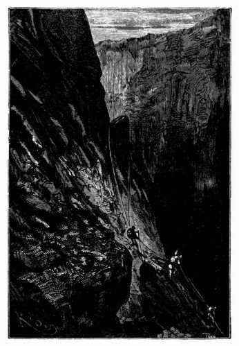 Hinab in den Krater. (S. 101.)