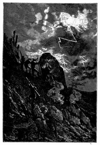 Das Herabw�lzen der Felsst�cke. (S. 648.)