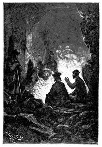 Unterhaltung in der Grotte. (S. 570.)