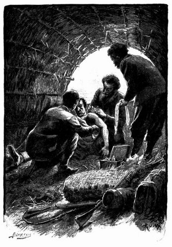 Die Pfeilspitze war in die Schulter eingedrungen. (S. 147.)