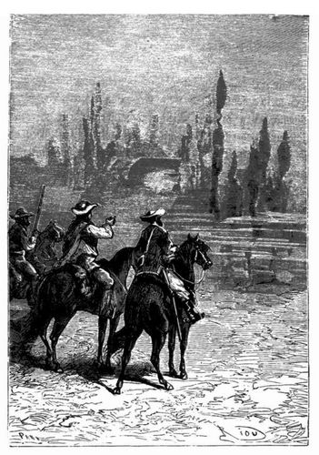 Paganel zeigt auf eine Luftspiegelung. (S. 181.)