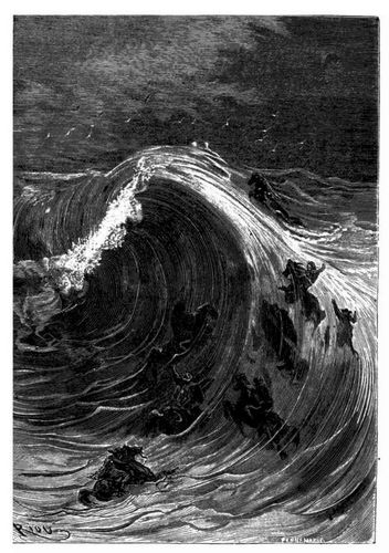 Eine furchtbare Riesenwoge. (S. 199.)
