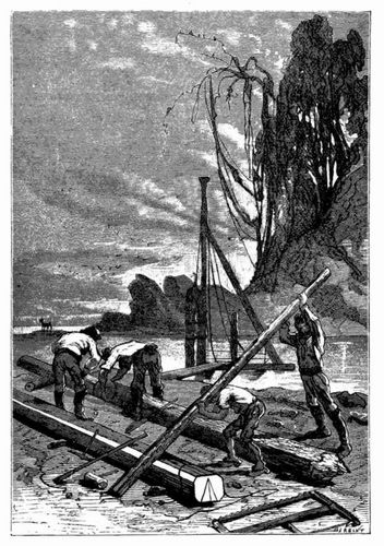 Bei'm Br�ckenbau �ber die Mercy. (S. 318.)