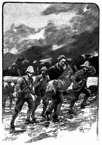 Der Sergeant Martial trug Jean in den Armen. (S. 207)
