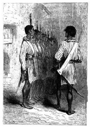 Die Besatzung des Fort Ind�pendance. (S. 183.)
