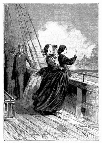 Lady Helena und Mi� Grant auf dem Verdeck. (S. 245.)