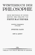 Mauthner, Fritz: W�rterbuch der Philosophie. Leipzig <sup>2</sup>1923, Band 2