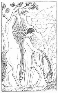 Bellerophon und Pegasos. (Relief.)