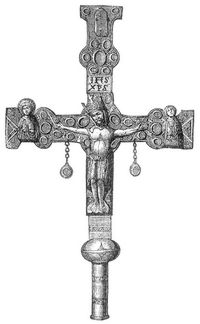 1. Emailliertes Vortragkreuz (Museum in Stockholm).