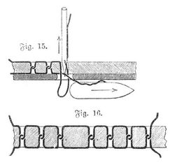 Fig. 15 u. 16. Doppelsteppstich.