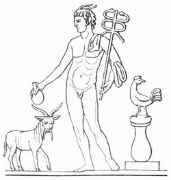 Mercurius (Relief einer Silbervase in Neuwied).