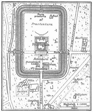 Plan des R�merkastells Saalburg (nach L. Jacobi).