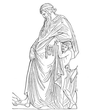 Fig. 2. B�rtiger Dionysos (aus dem Relief: »Einkehr des Dionysos bei Ikarios«; Paris, Louvre).