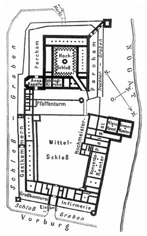 Grundri� des Schlosses Marienburg.