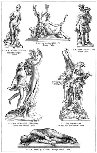 Bildhauerkunst XI. Franz�sische und italienische Bildnerei, XVI.-XVIII. Jahrhundert.