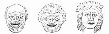 Fig. 810. Masken der Kom�die.