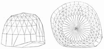 Fig. 3. Diamant Orlow, links Seitenansicht, rechts von oben.