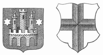 Stadtsiegel u. Stadtwappen von Freiburg im Breisgau.