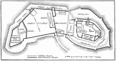 Grundri� der Riune Greifenstein in Th�ringen.