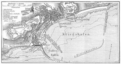 Lageplan von Dover.