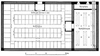 15. K�hlhaus. Grundri�.