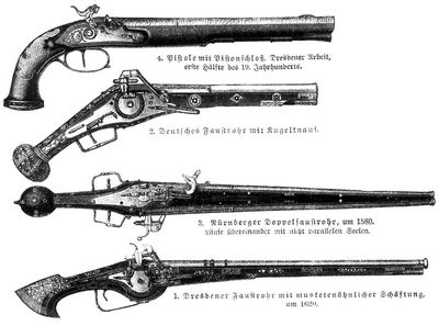 Fig. 14. Pistolen aus der Dresdener Gewehrgalerie.