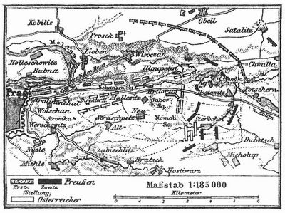 K�rtchen zur Schlacht bei Prag (6. Mai 1757).