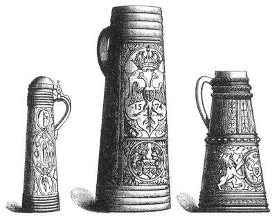Beispiele von Schnellen (rheinisches Steinzeug).