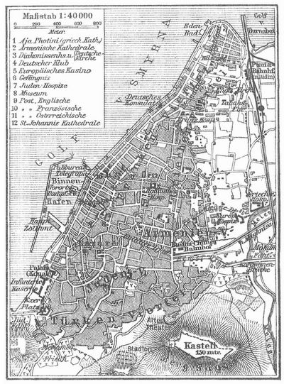 Lageplan von Smyrna.