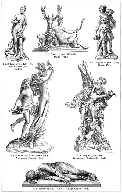 Bildhauerkunst XI. Franz�sische und italienische Bildnerei, XVI.-XVIII. Jahrhundert.