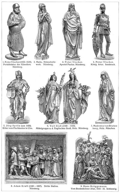 Bildhauerkunst VIII. Deutsche Bildnerei, XV. u. XVI. Jahrhundert.