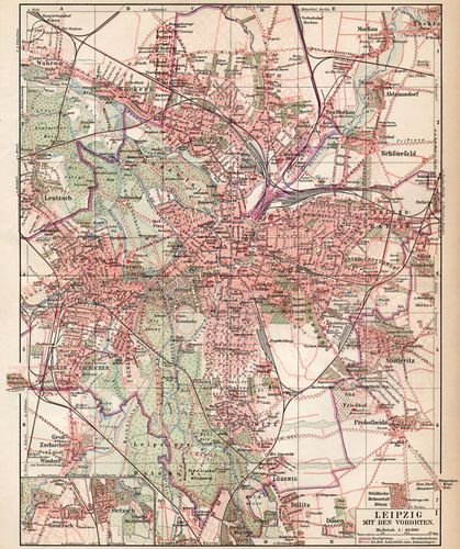 Leipzig mit den Vororten.
