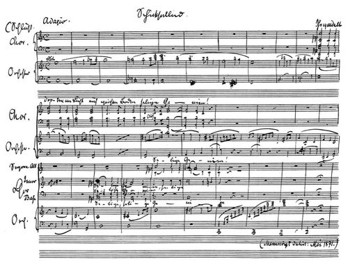 Älterer Schluß des »Schicksalsliedes«⋼in Hermann Levis Kopie (Bd. II)