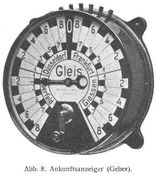 Abb. 8. Ankunftsanzeiger (Geber).