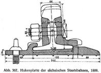 Abb. 367. Hakenplatte der s�chsischen Staatsbahnen, 1888.