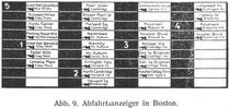 Abb. 9. Abfahrtsanzeiger in Boston.