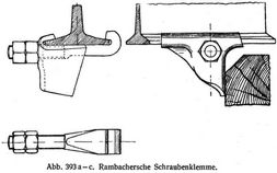 Abb. 393 ac. Rambachersche Schraubenklemme.