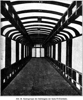 Abb. 38. Kastengerippe des Stahlwagens des Santa F�-Eisenbahn.