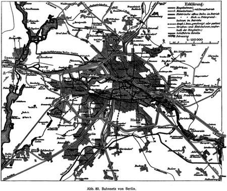 Abb. 80. Bahnnetz von Berlin.