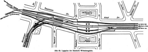 Abb. 83. Lageplan des Bahnhofs Wittenbergplatz.