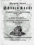 Sulzer: Allgemeine Theorie der Sch�nen K�nste, Band 1. Leipzig 1771